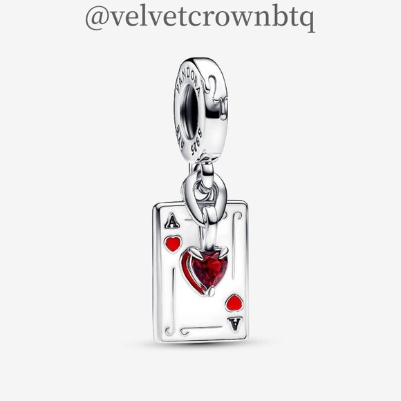 Pandora Disney Villains Queen of Hearts Double Dangle Charm - Picture 1 of 5